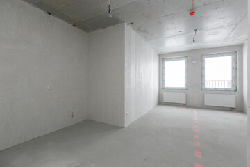 new apartment in a new building without finishing