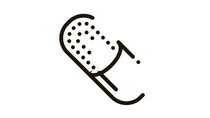 Poster - Capsule Supplements animated black icon on white background
