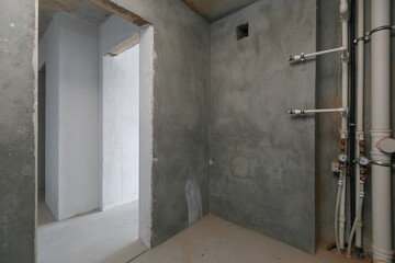 new apartment in a new building without finishing