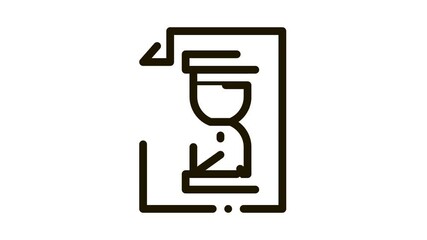 Aufkleber - Hourglass Sandglass On File Agile Element animated black icon on white background