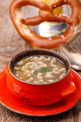 Poster - bavarian spaetzle soup