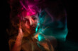 © SergeyKatyshkin - light painting portrait, new art direction, long exposure photo without photoshop, light drawing at long exposure