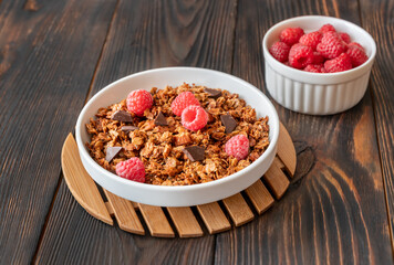 Canvas Print - Bowl of homemade granola