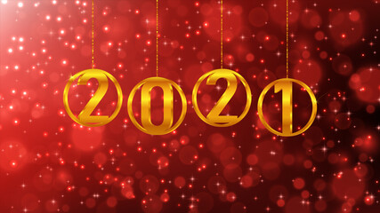 Wall Mural - 2021 Happy New Year Background. Abstract Vector Illustration
