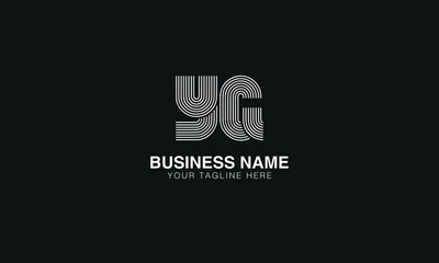 YG Y G initial based abstract modern minimal creative logo vector template image. line art fingerprint  logo