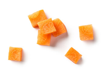 Sticker - fresh raw carrot cubes