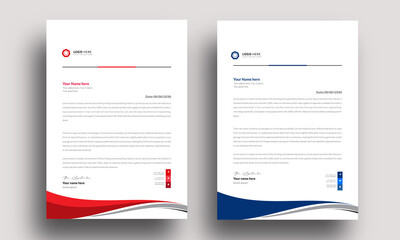 Letterhead template in Abstract style design