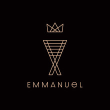 Geometric Manger And Crown, Symbolizing The Birth Of Jesus Christ, Wonderful, Counselor,Emmanuel.