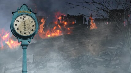 Wall Mural - freedom under attack countdown clock 4k features a clock with the word freedom on it turning backwar