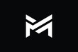 M logo letter design on luxury background. MM logo monogram initials letter concept. M icon logo design. MM elegant and Professional letter icon design on black background. M MM
