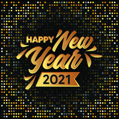 Leinwandbilder - Happy new year 2021 background vector design