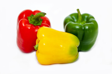 Wall Mural - Red, yellow and green peppers