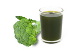 Fototapeta Kuchnia -  green broccoli juice on white background 