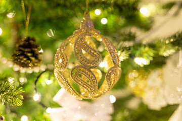 christmas decoration on the christmas tree