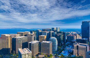 Scenery of urban CBD in Xiamen City, Fujian Province, China