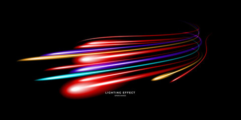 Wall Mural - abstract vector neons wave. bright sparkling background.