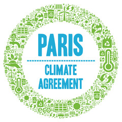 Wall Mural - Paris climate agreement symbol 