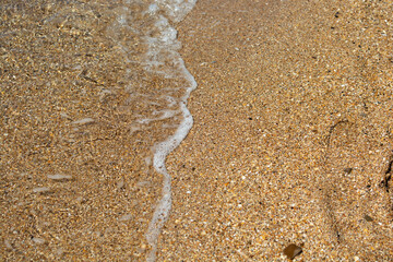 Sea on blue background. Sky background. Paradise beach.