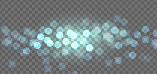 Sticker - abstract blue background with bokeh