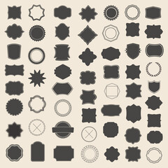 Wall Mural - large set of blank frames, badge and label. vector templates for your design