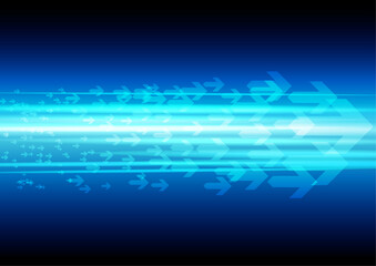 Wall Mural - Vector : Arrows with blue stripe background