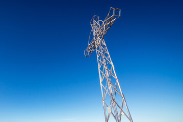 Poster - Cross on Tarnica mount in Bieszczady mountain range in Subcarpathian Voivodeship, Poland