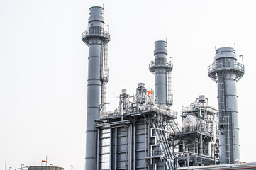 Industrial zone,The equipment of oil refining,Close-up of industrial pipelines of an oil-refinery plant,Detail of oil pipeline with valves in large oil refinery.