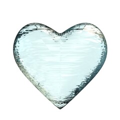 Poster - Textured 3D heart on a white background. Valentine's Day. Love and feelings.