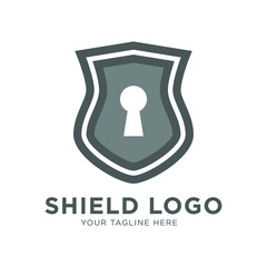 Poster - Shield lock logo, Security company logo ready to use. Abstract symbol of security. Shield logo. Shield icon. Security logo. 