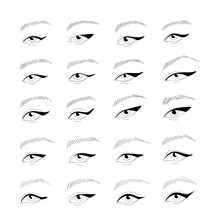Vector Illustration Of Eyeliner