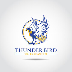 Thunderbird Logo Template. Vector Illustrator Eps.10