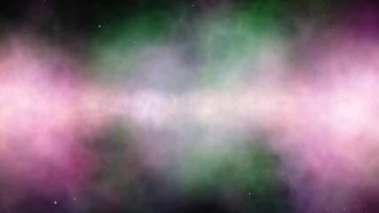 Poster - space flight into colourful star field of abstract nebula with stars. flight through universe. conce