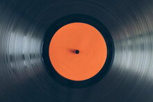 Close Up Of Turntable Vinyl Record Spinning
