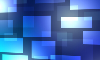 Poster - Geometric background. Blue background with rectangles. Cold blue and white tan pattern. Multi-layered texture. Abstract geometric background. Pattern with geometric shapes. Cold-tinted texture