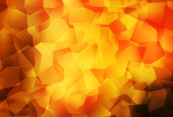 Dark Orange vector gradient triangles pattern.