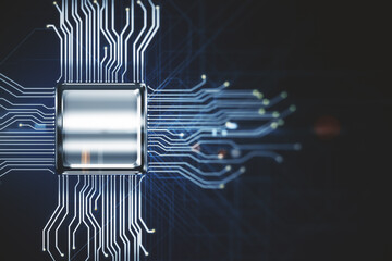 Poster - Abstract circuit chip