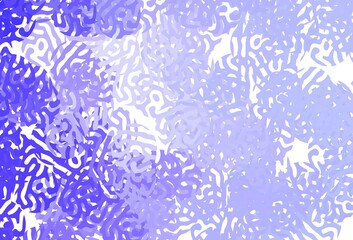  Light Purple vector pattern with random forms.