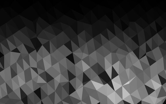 Light Silver, Gray vector triangle mosaic template.