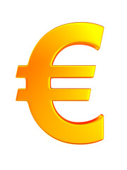 Wall Mural - symbol euro on white background. Isolated 3D illustration