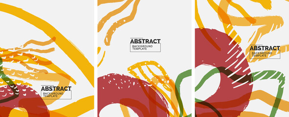 Social media abstract backgrounds. Abstract hand drawn doodles. Vector illustration for covers, banners, flyers