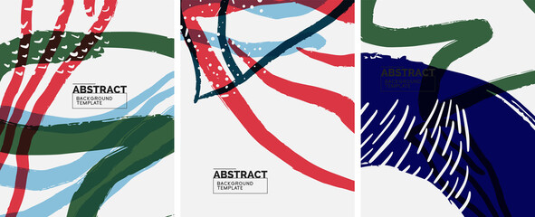 Social media abstract backgrounds. Abstract hand drawn doodles. Vector illustration for covers, banners, flyers