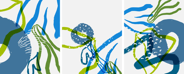 Social media abstract backgrounds. Abstract hand drawn doodles. Vector illustration for covers, banners, flyers