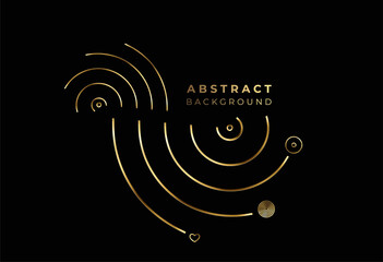 Wall Mural - Abstract gold color wave line pattern design and background. Use for modern design, cover, poster, template, brochure, decorated, flyer, banner.