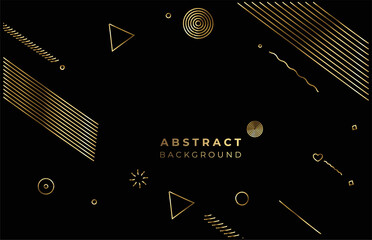 Wall Mural - Abstract gold color wave line pattern design and background. Use for modern design, cover, poster, template, brochure, decorated, flyer, banner.