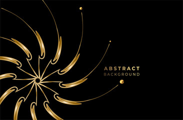 Wall Mural - Abstract gold color pattern design and background. Use for modern design, cover, poster, template, brochure, decorated, flyer, banner.