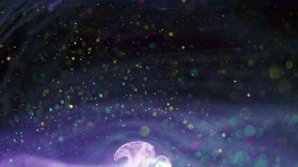 Wall Mural - Blurred bokeh light background, Christmas and New Year holidays background.