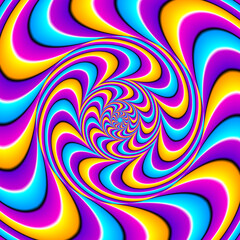 Wall Mural - colorful spin illusion.