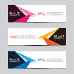 Wall Mural - Vector abstract geometric design banner web template. Modern design. Vector illustration