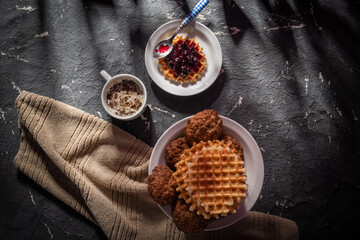 Dark food photo- on a black background