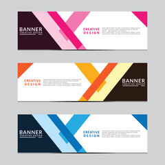 Wall Mural - Vector abstract geometric design banner web template. Modern design. Vector illustration